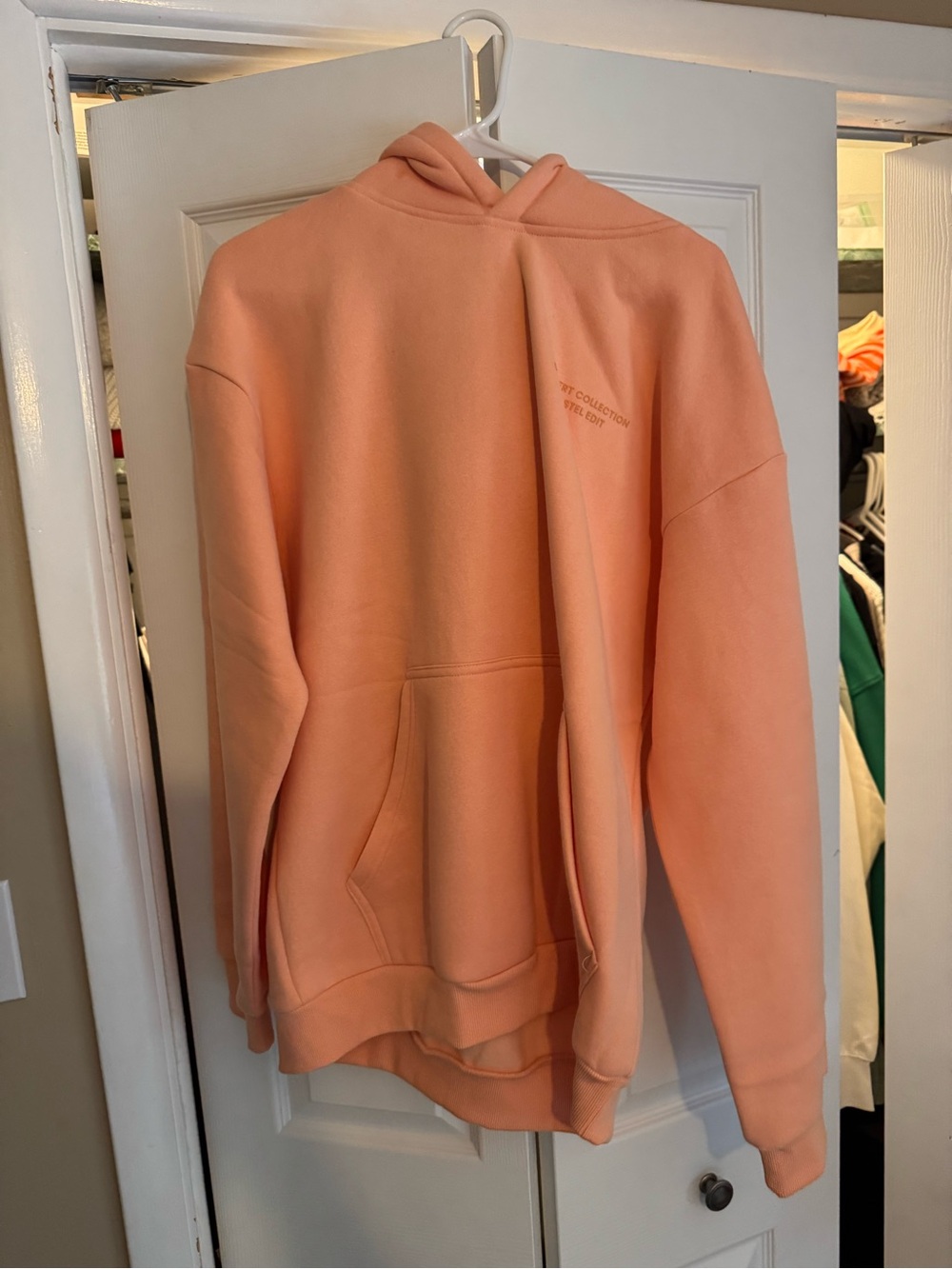 Women’s Relaxed Peach Pullover Hoodie - Picture 3 of 5